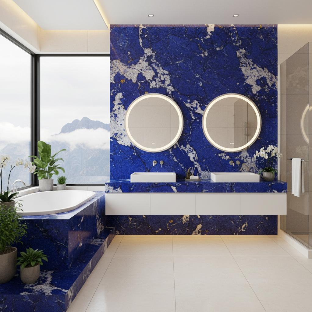 Bathroom Design – Featuring Blue Bahia Granite