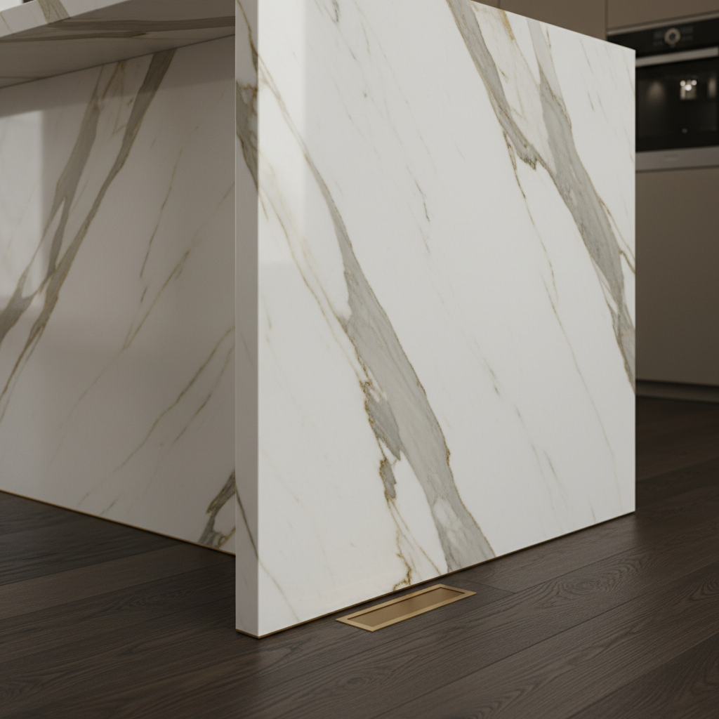 Kitchen with marble countertop