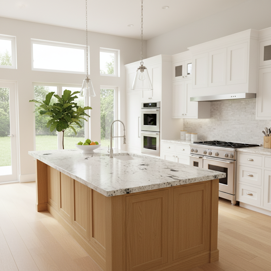 Kitchen Design – Featuring Alaska White Granite