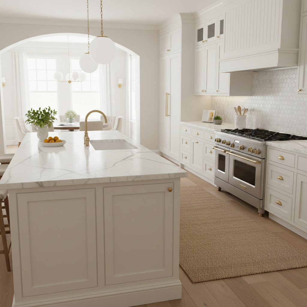 Kitchen Design – Featuring Bianco Venato Marble