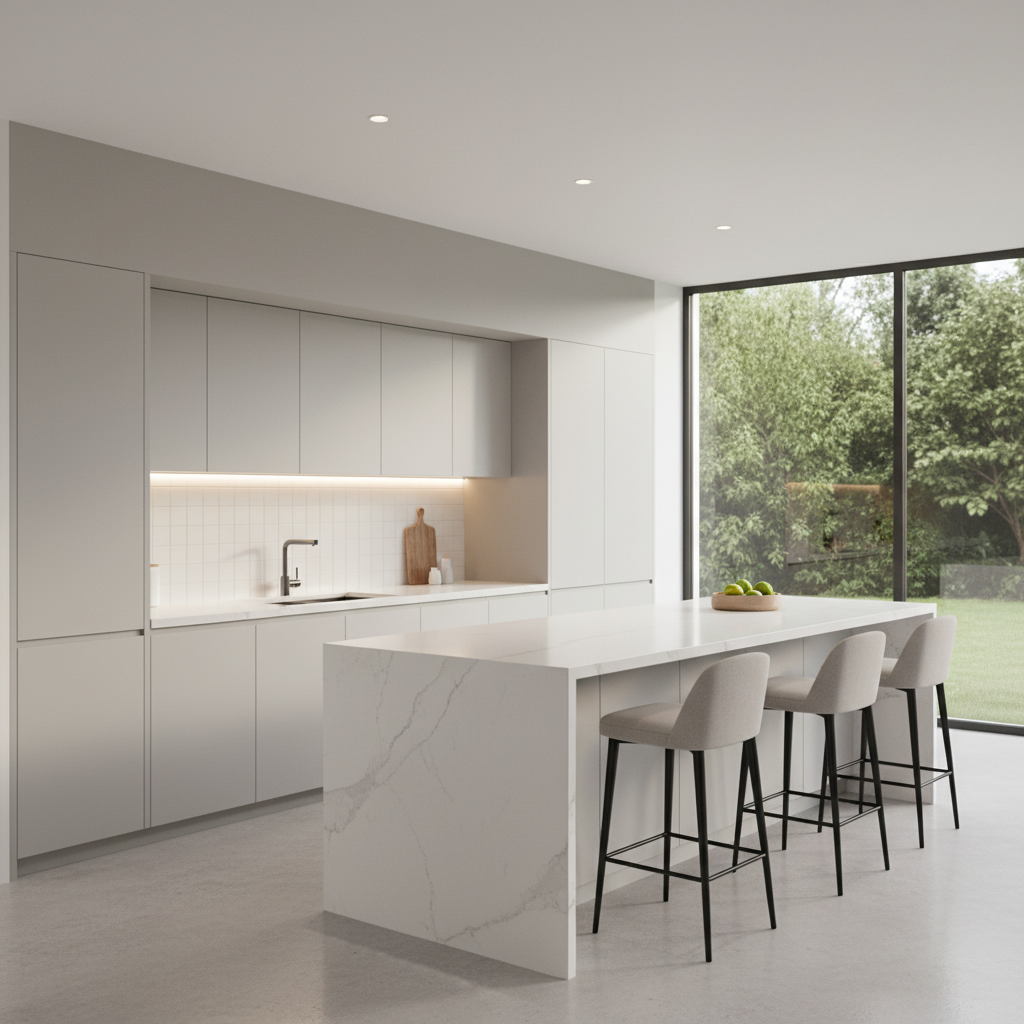 Kitchen Design – Featuring Carrara Mist Quartz