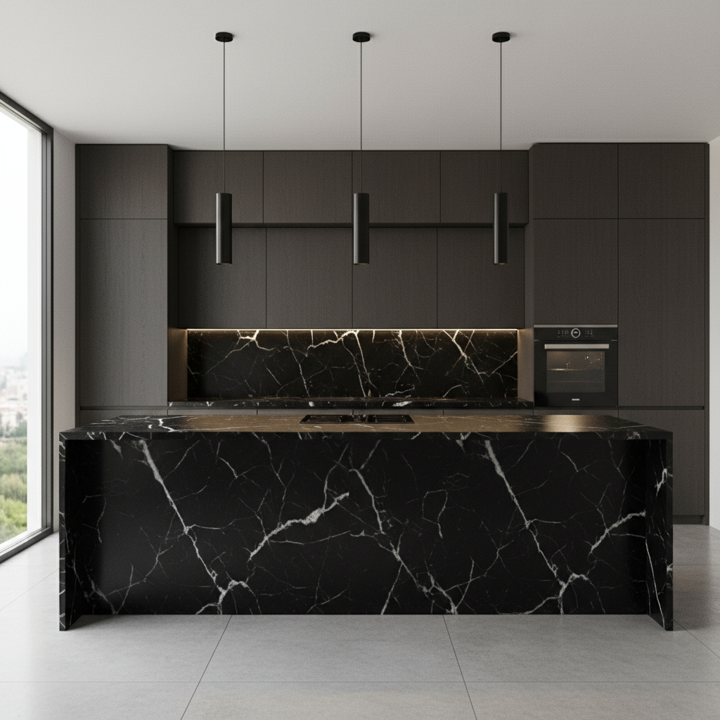 Kitchen Design – Featuring Nero Marquina Marble