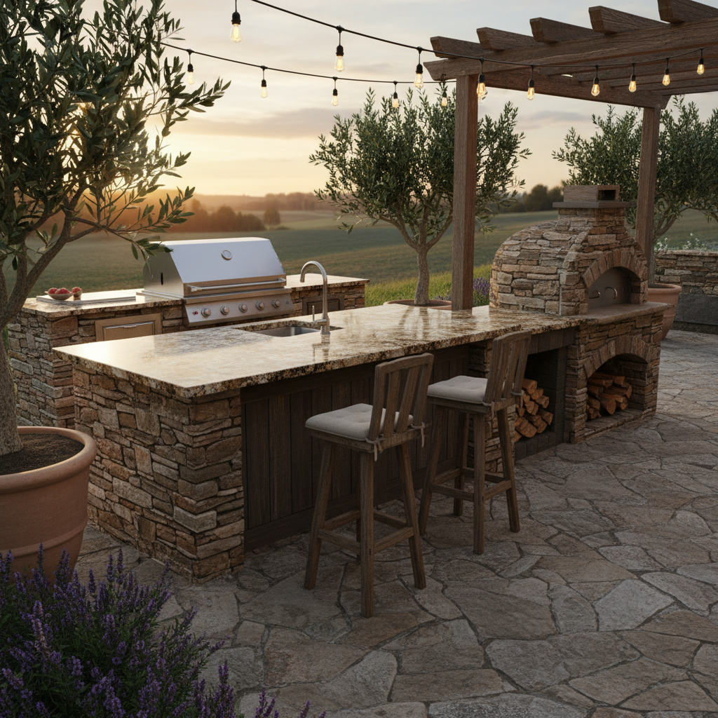 Outdoor BBQ Design – Featuring Baltic Brown Granite
